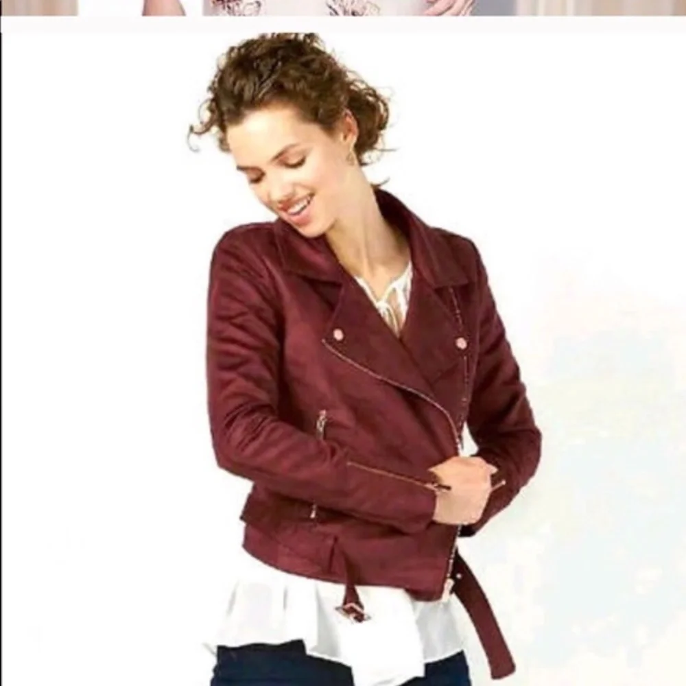 Lauren‎ Conrad Suede Moto Jacket